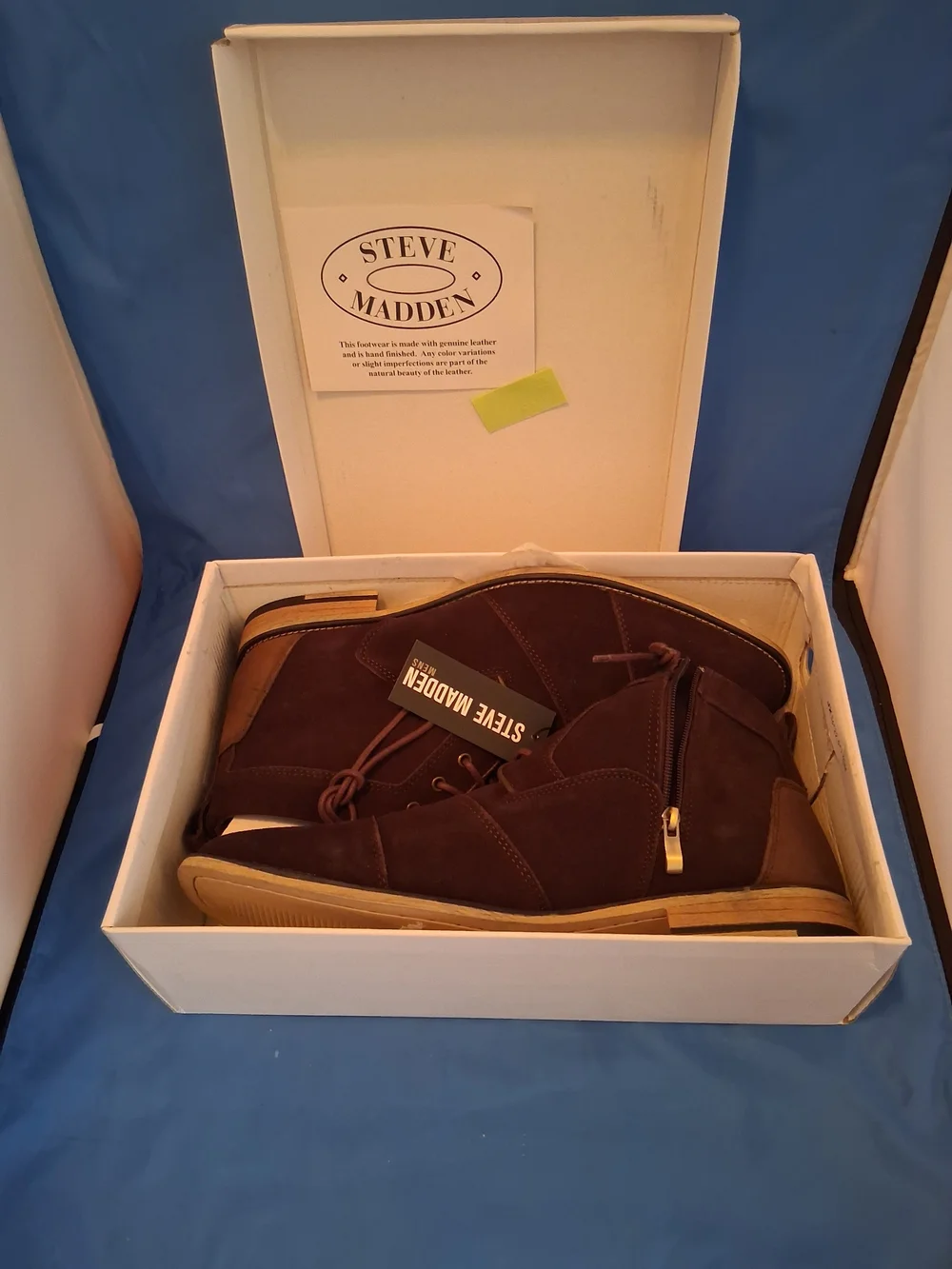 Steve Madden Johnnie Chukka Boots Mens  Brown Suede Shoes
